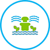 tree icon with water